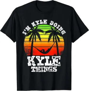 I'm Kyle Doing Kyle Things Vintage Retro Sunset T-Shirt