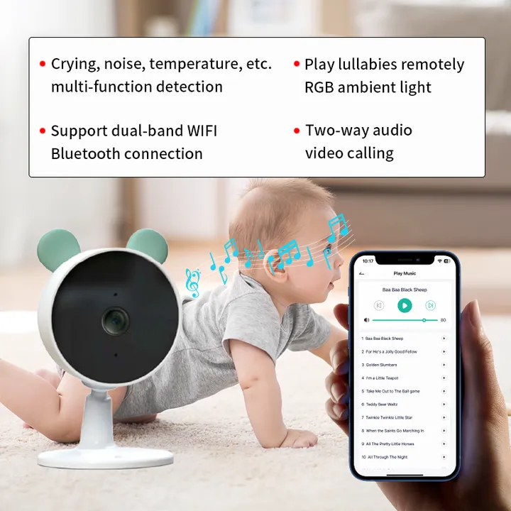 Inch Video Baby Monitor with-جهاز مراقبة الأطفال