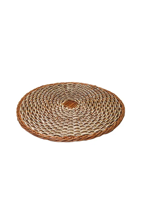 Kadam Haat Handmade Wicker Wall Plate-18"