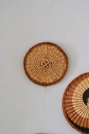 Kadam Haat Handmade Wicker Wall Plate-18"