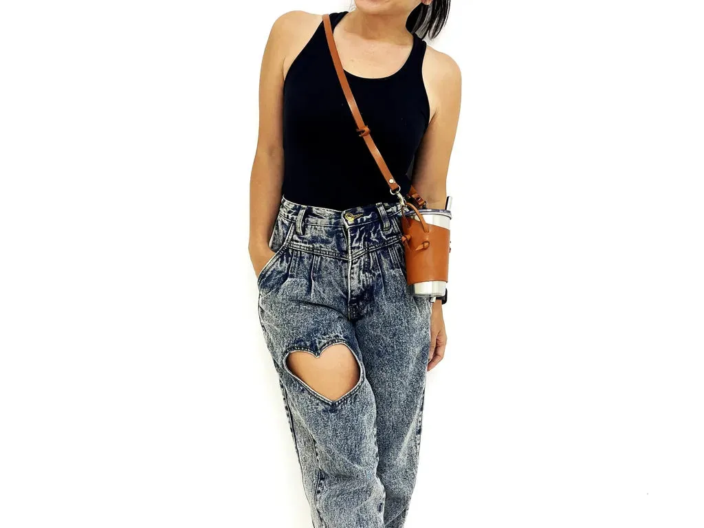 KINIES HANDMADE: 700ML Crossbody Strap Cup Holder