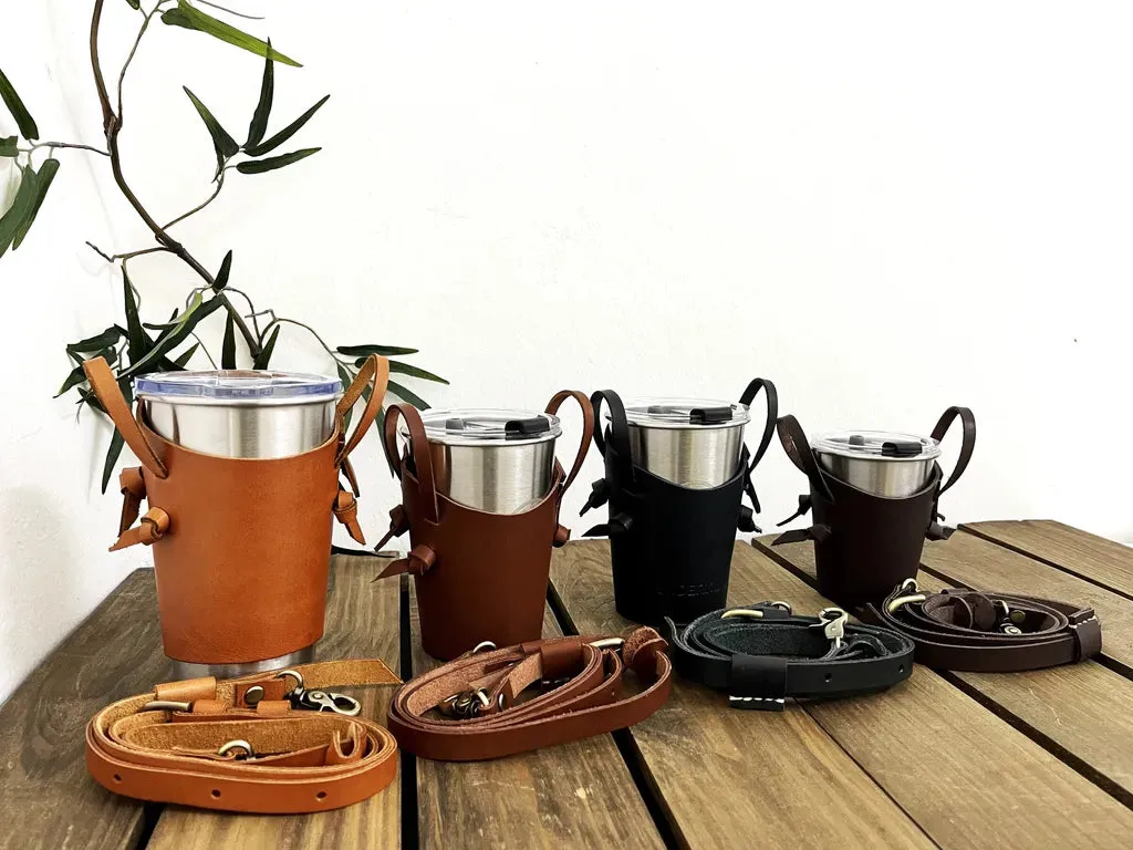 KINIES HANDMADE: 700ML Crossbody Strap Cup Holder