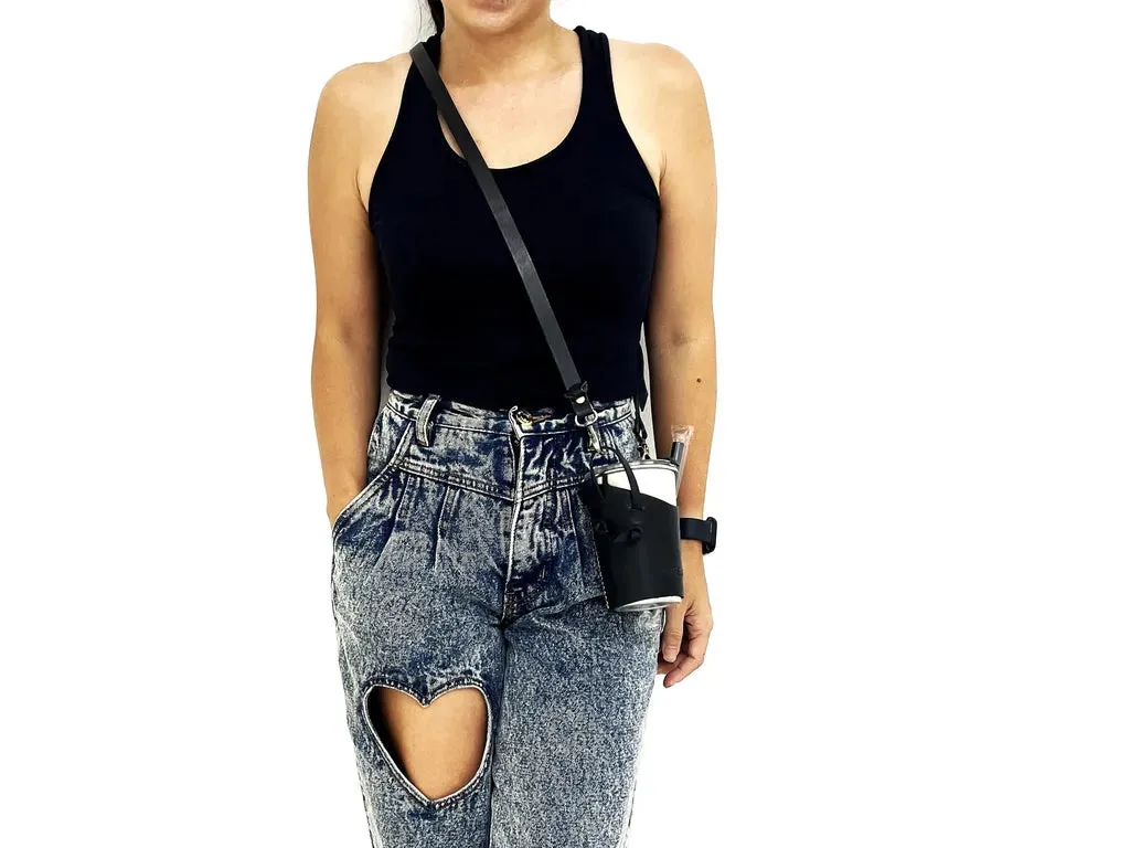 KINIES HANDMADE: 700ML Crossbody Strap Cup Holder