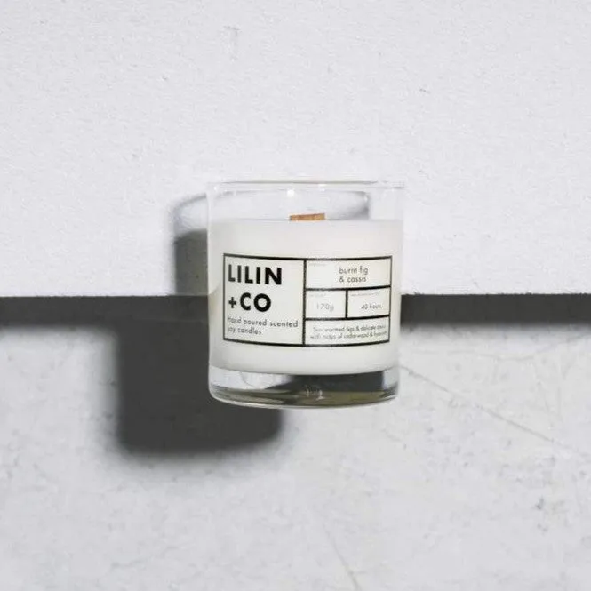 LILIN CO Scented Candle: Burnt Fig & Cassis