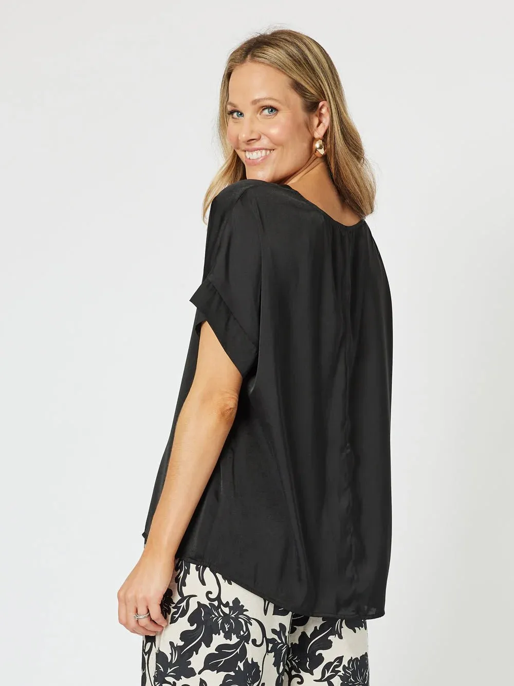Louvre Luxe Top| Black