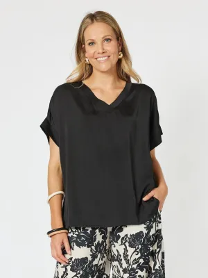 Louvre Luxe Top| Black