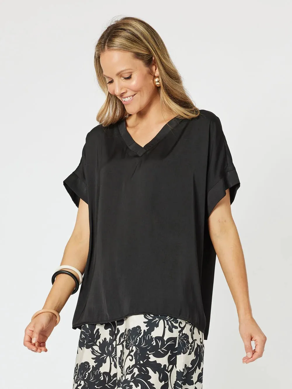 Louvre Luxe Top| Black