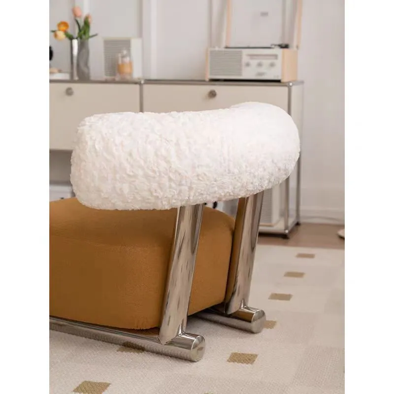 Lovely Fluff Sledge Lounge Chair for Bedroom/Living Room