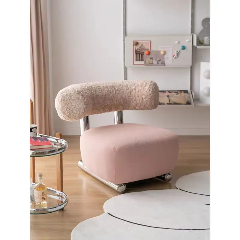 Lovely Fluff Sledge Lounge Chair for Bedroom/Living Room