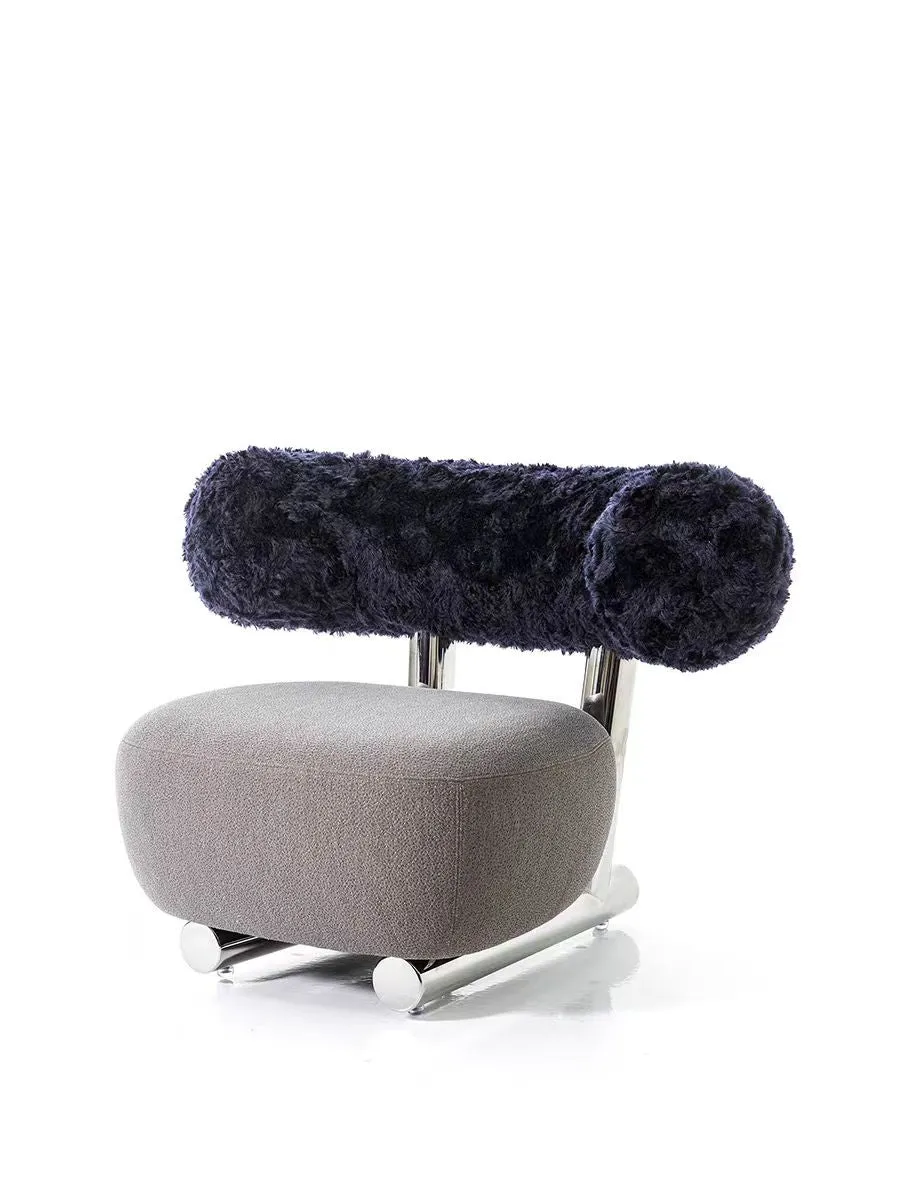 Lovely Fluff Sledge Lounge Chair for Bedroom/Living Room