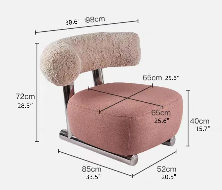 Lovely Fluff Sledge Lounge Chair for Bedroom/Living Room