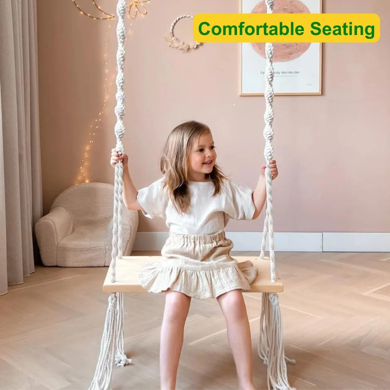 Macrame Swing Chair for Adults & Kids