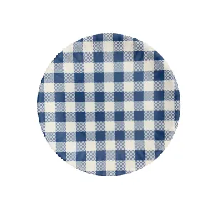 Melamine "Blue Gingham" Paper Picnic Plate
