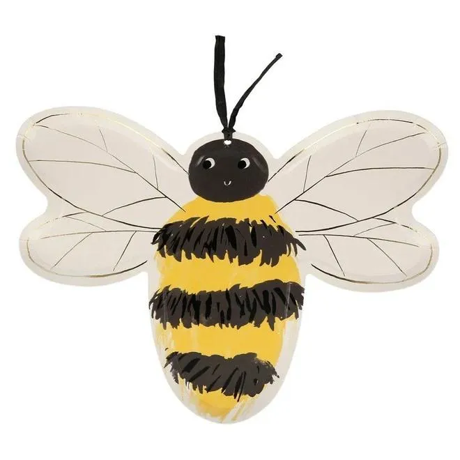 Meri Meri - Ensemble de 8 Petites Assiettes - Abeilles||Meri Meri - Set of 8 Bee Small Plate
