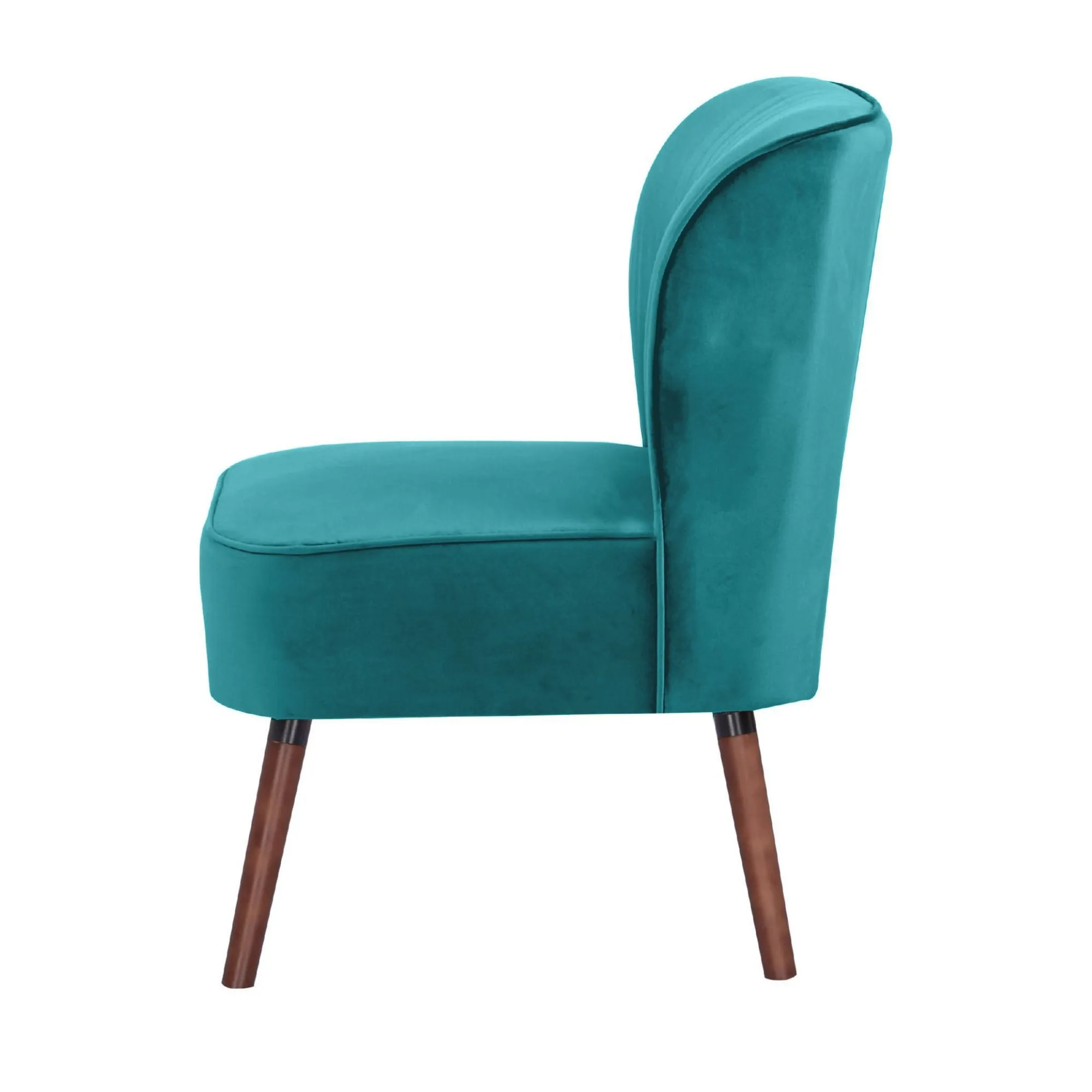 Mid Blue 2pc Upholstered Accent Chairs, Pine Frame