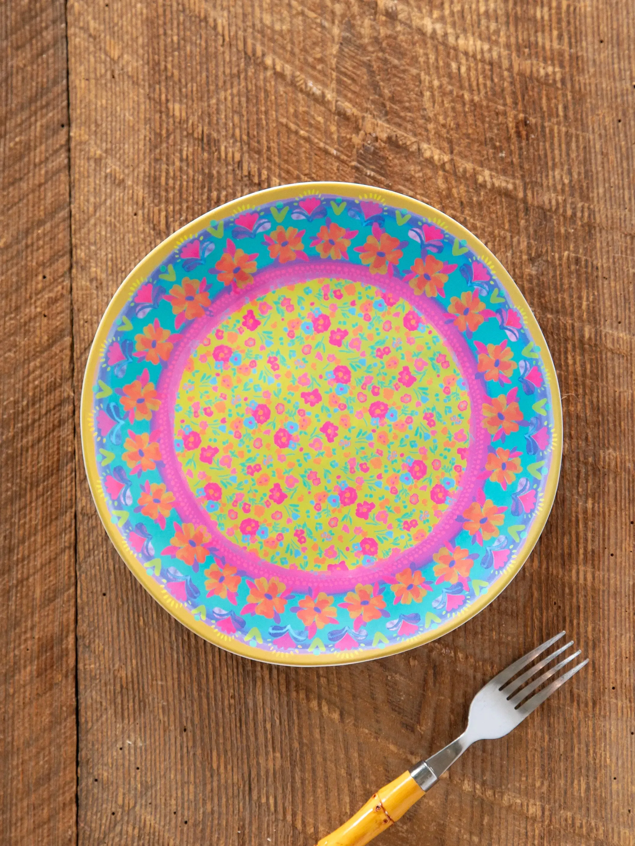 Mix & Match Melamine Salad Plate - Lime Green