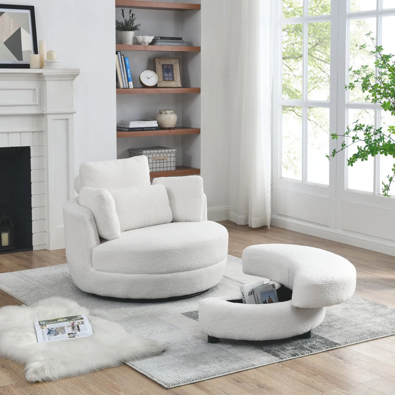 Moonlit Oversized Swivel Chair