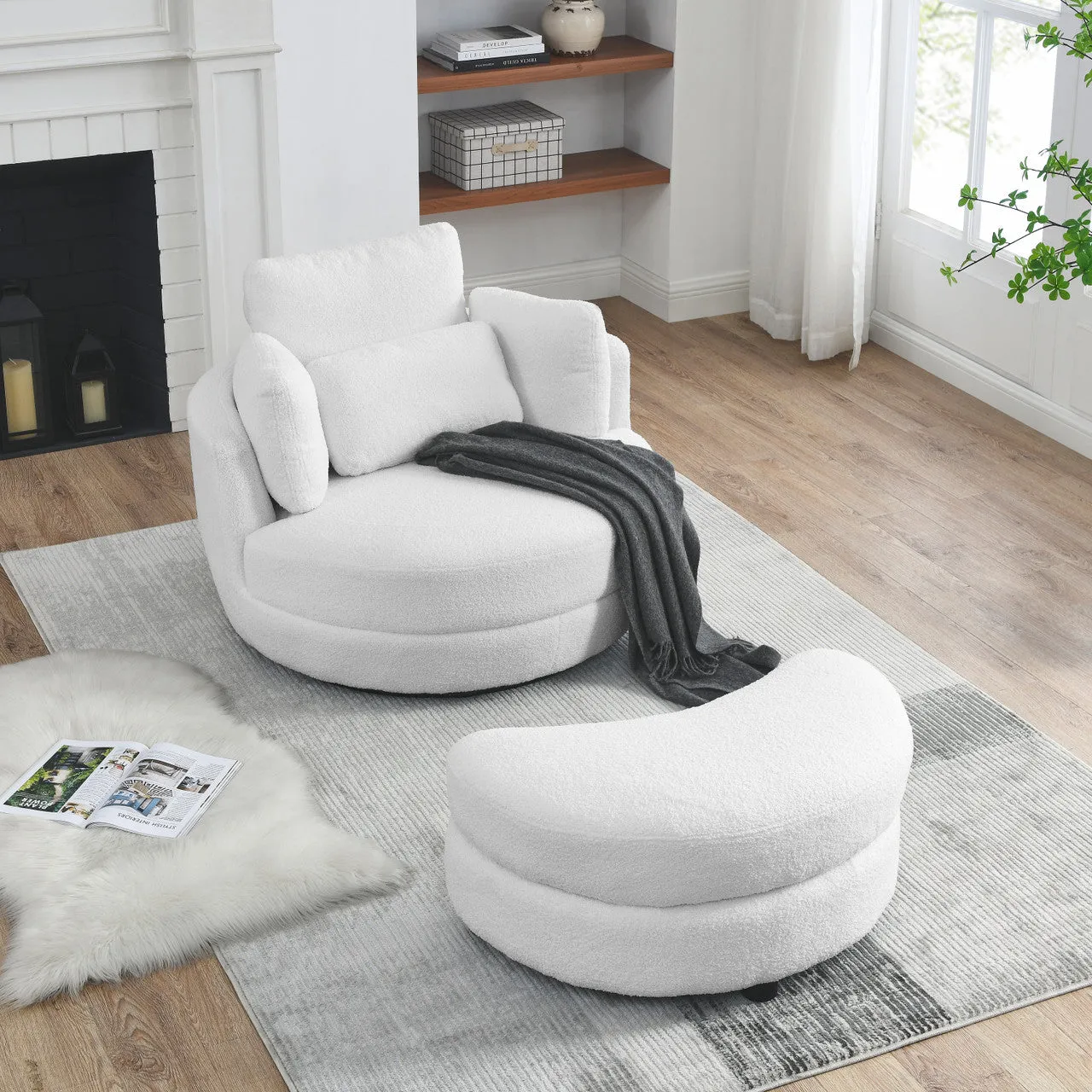 Moonlit Oversized Swivel Chair