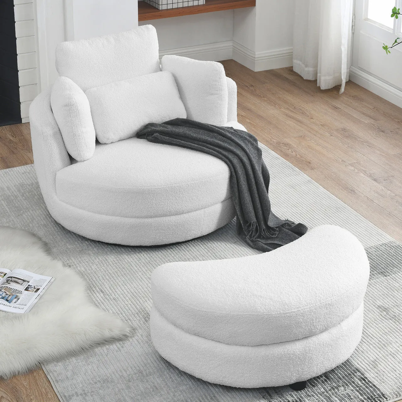 Moonlit Oversized Swivel Chair