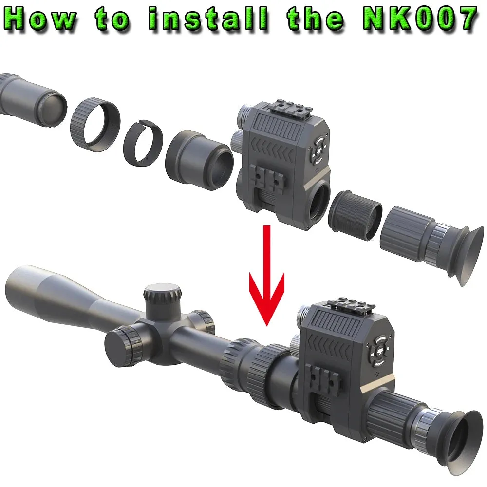 NK007 Night Vision Monocular 1080P 200-400M Infrared Scope Camcorder with Rechargeable Battery Charger Multiple Language