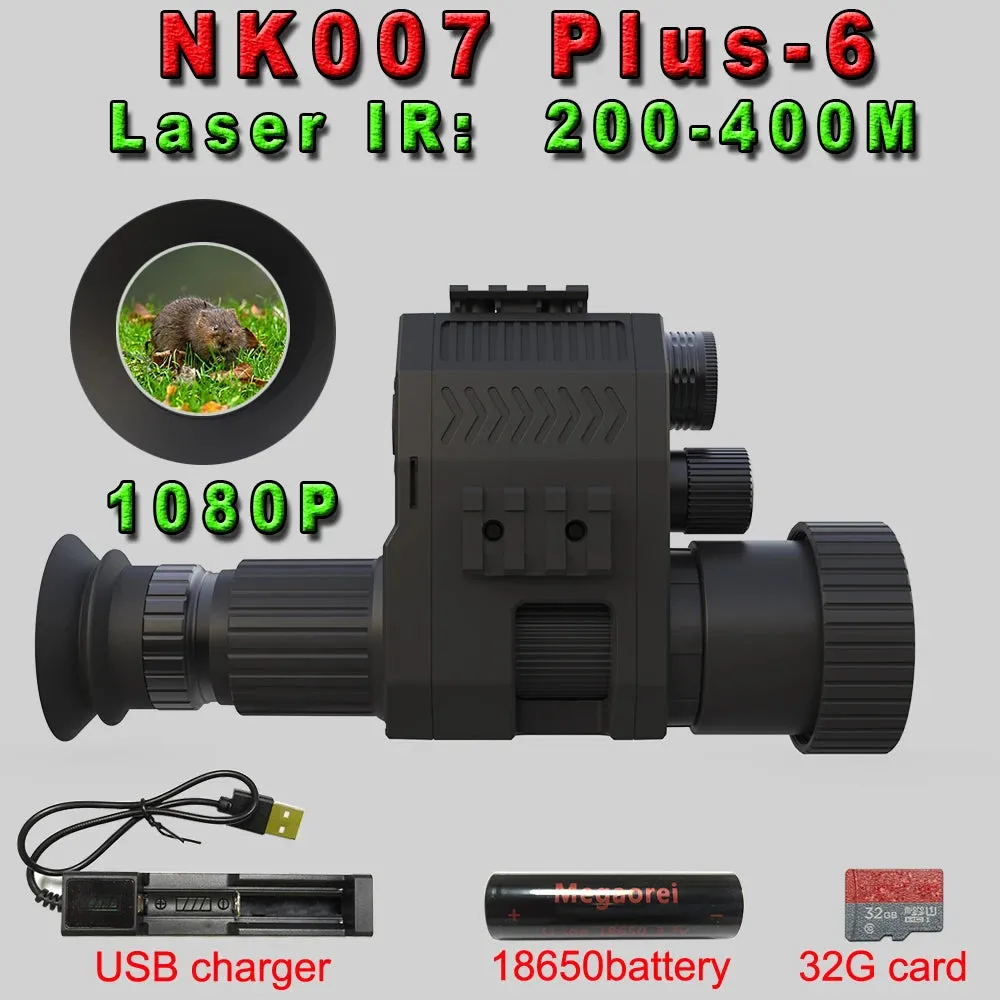 NK007 Night Vision Monocular 1080P 200-400M Infrared Scope Camcorder with Rechargeable Battery Charger Multiple Language