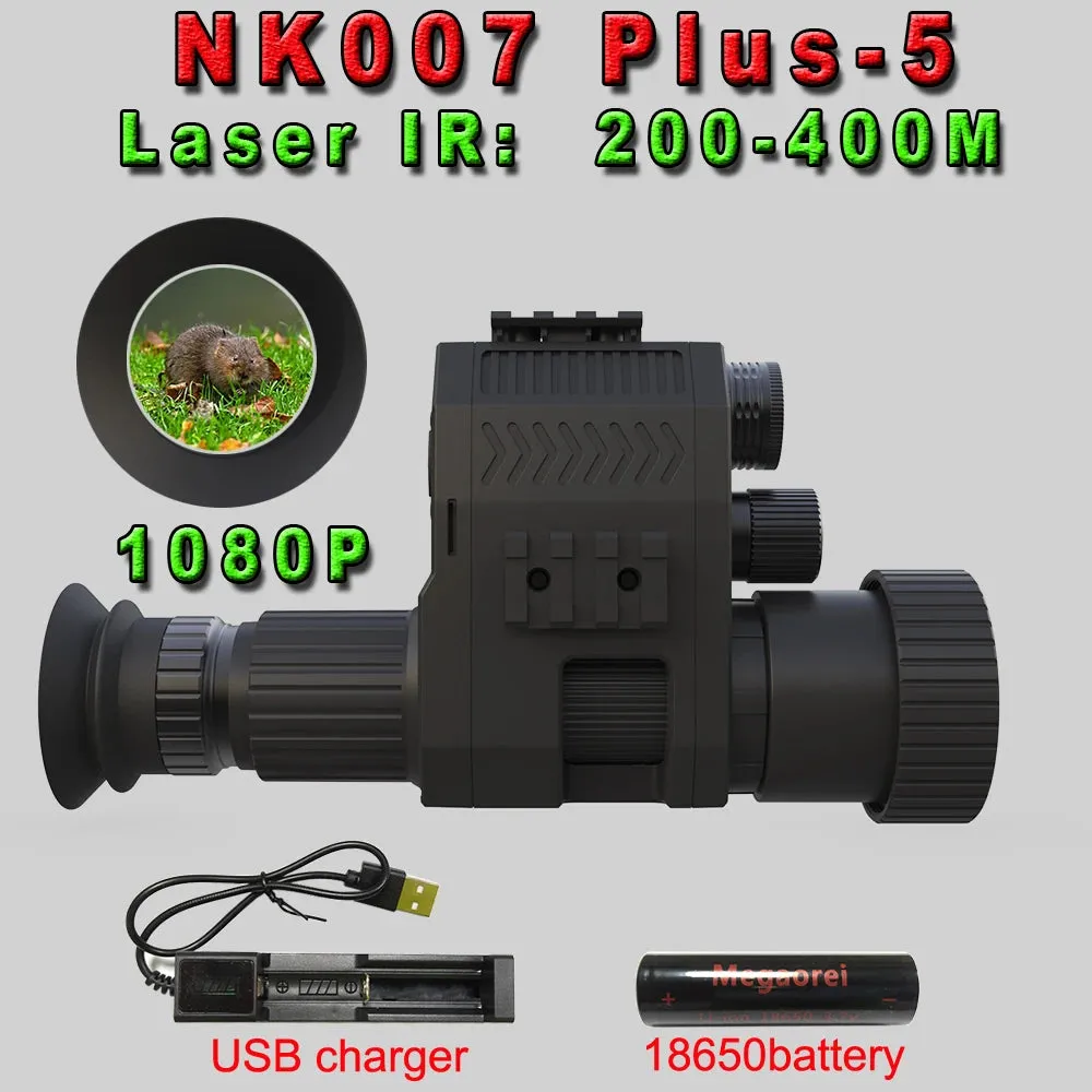 NK007 Night Vision Monocular 1080P 200-400M Infrared Scope Camcorder with Rechargeable Battery Charger Multiple Language