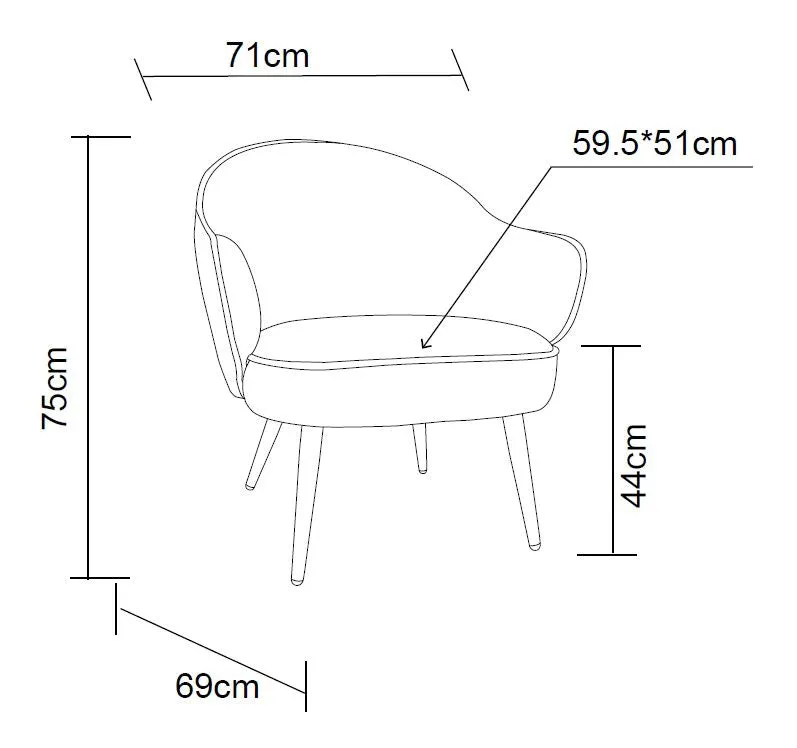 Norway Fabric Leisure Chair Cream / Grey