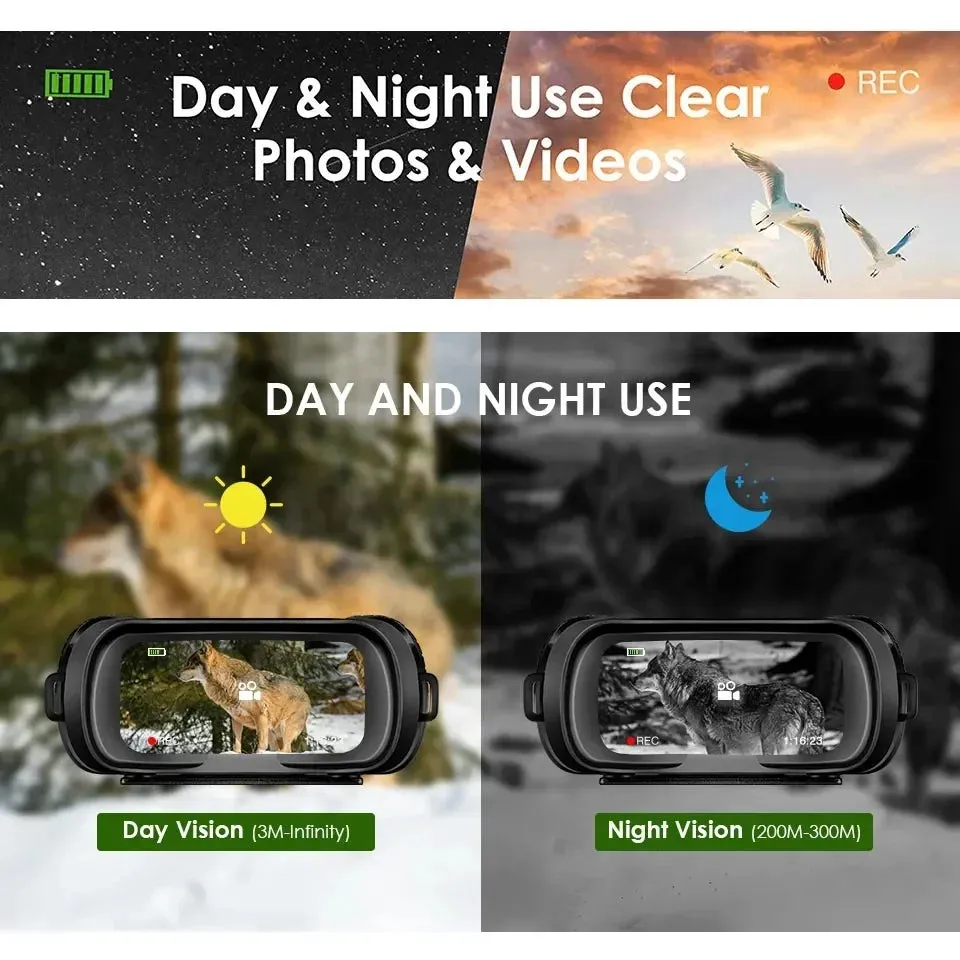 NV3182 WIFI Night Vision Binoculars Digital Infrared Hunting Telescope Camping Equipment 300m Night Vision Goggles for Travel