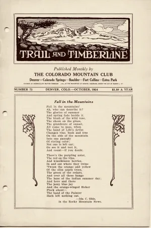 October 1924 - Trail & Timberline - Ascent of Rock Tower or "Mary Vaux"