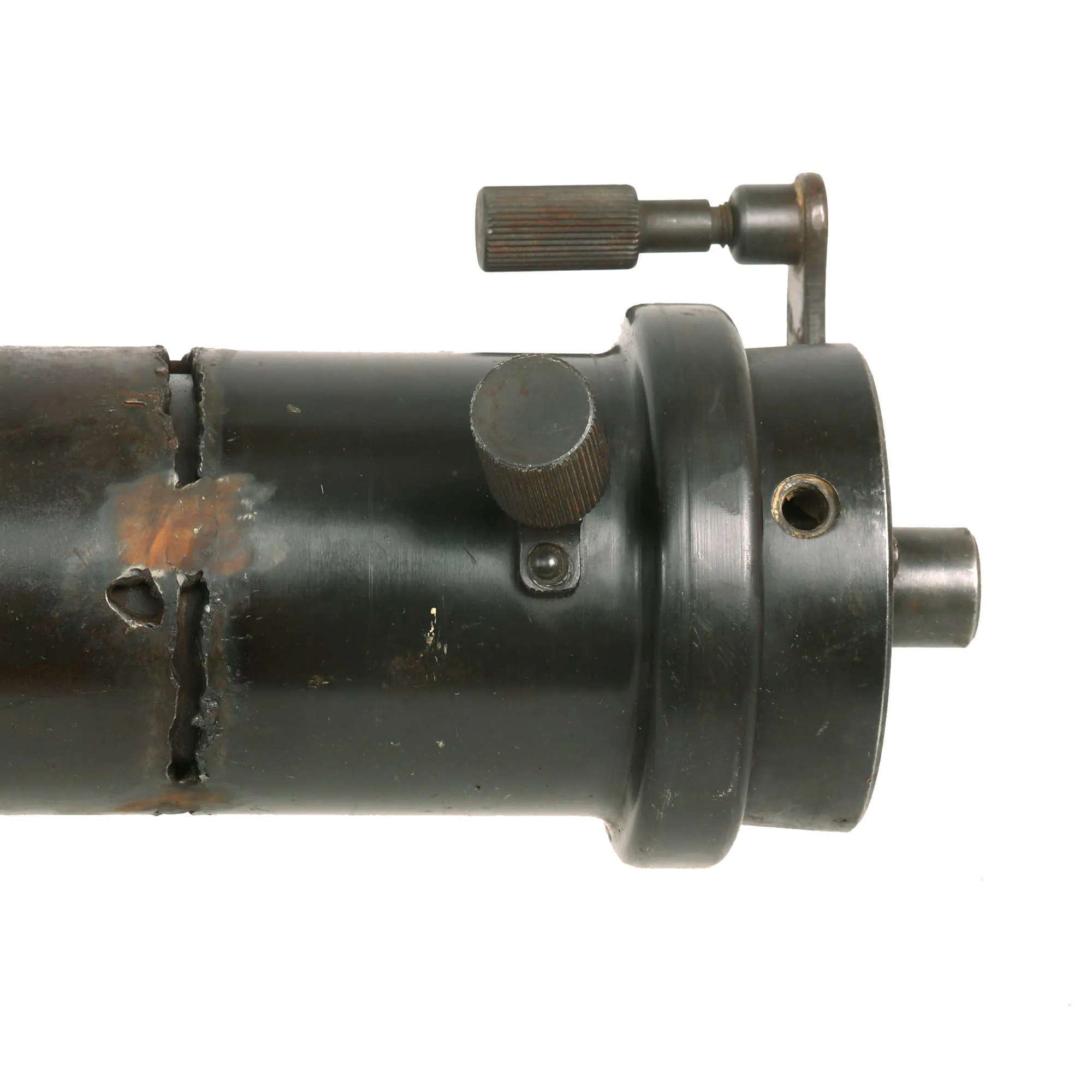 Original U.S. WWII 1945 Dated Paratrooper M18 Recoilless Rifle with Field Cover, 57mm Round in Canister & More - Inert