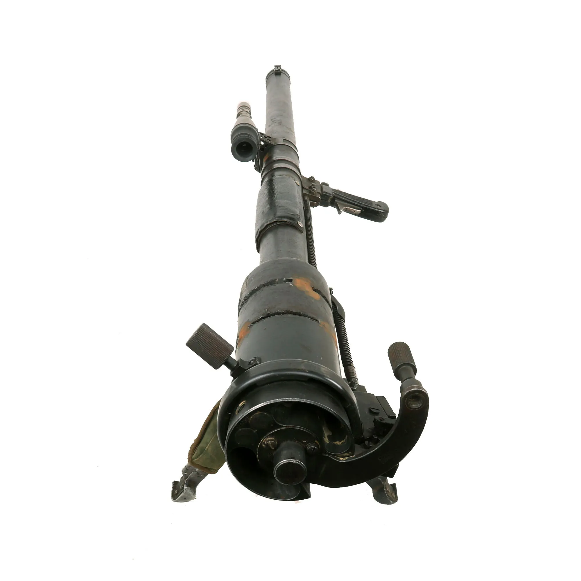 Original U.S. WWII 1945 Dated Paratrooper M18 Recoilless Rifle with Field Cover, 57mm Round in Canister & More - Inert