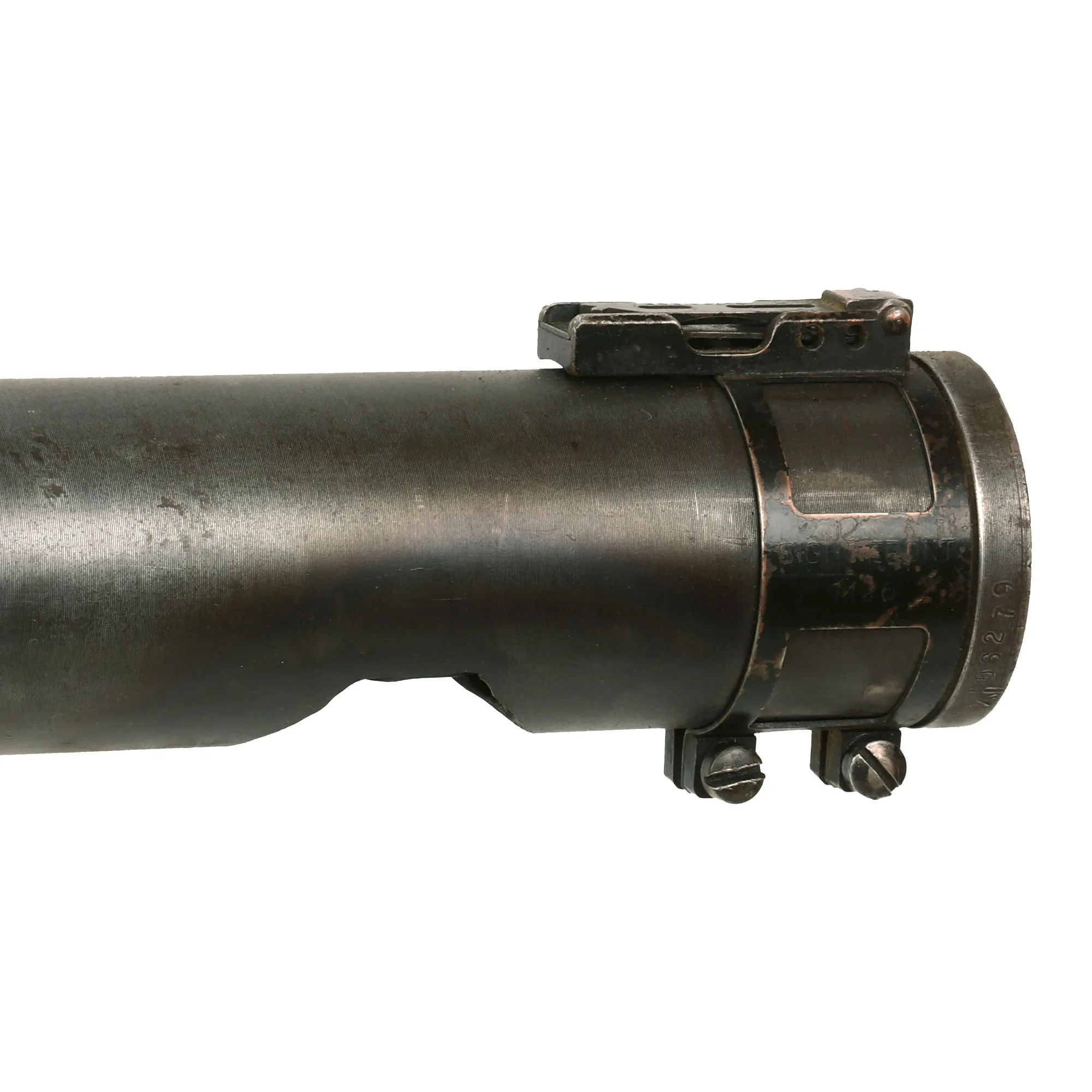 Original U.S. WWII 1945 Dated Paratrooper M18 Recoilless Rifle with Field Cover, 57mm Round in Canister & More - Inert