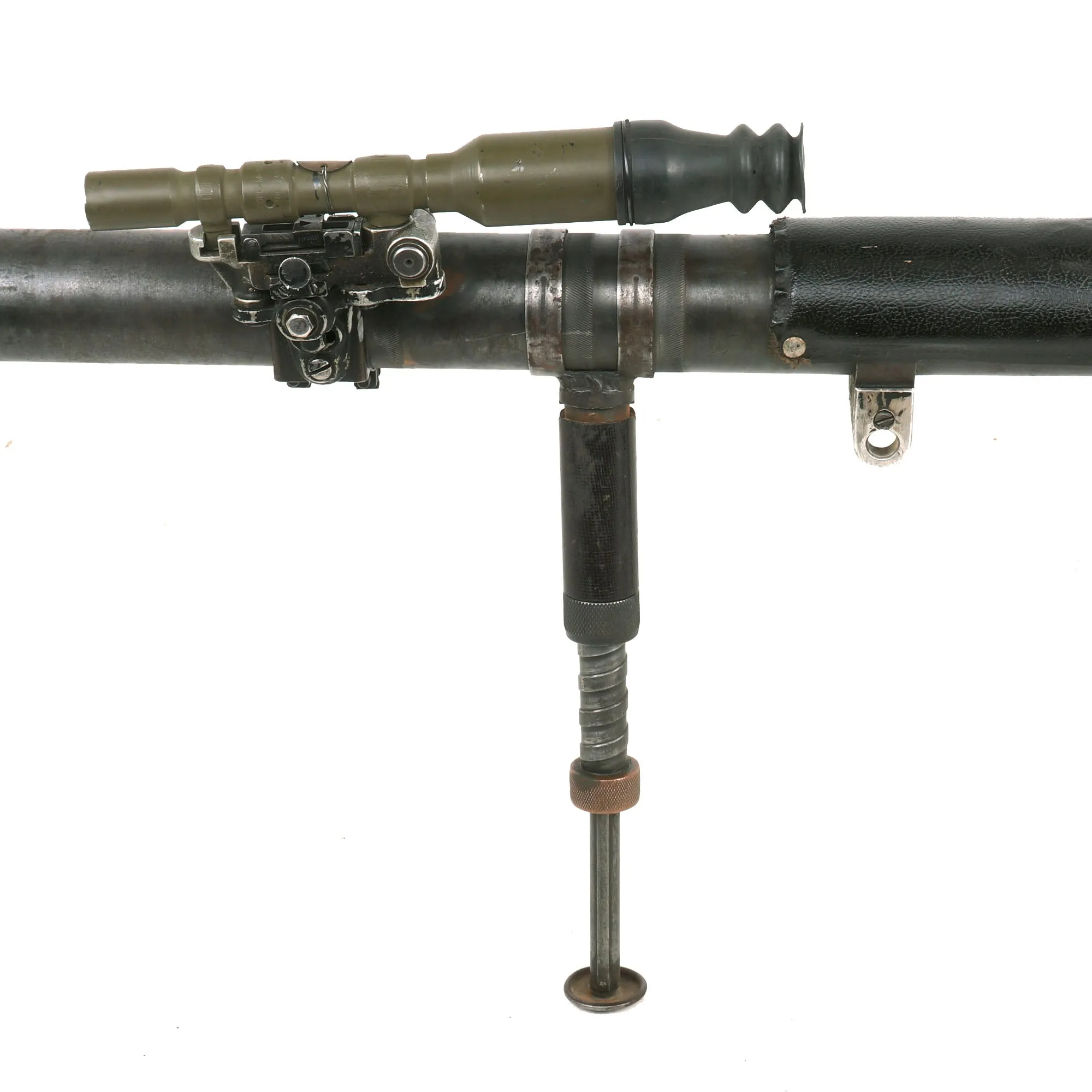 Original U.S. WWII 1945 Dated Paratrooper M18 Recoilless Rifle with Field Cover, 57mm Round in Canister & More - Inert