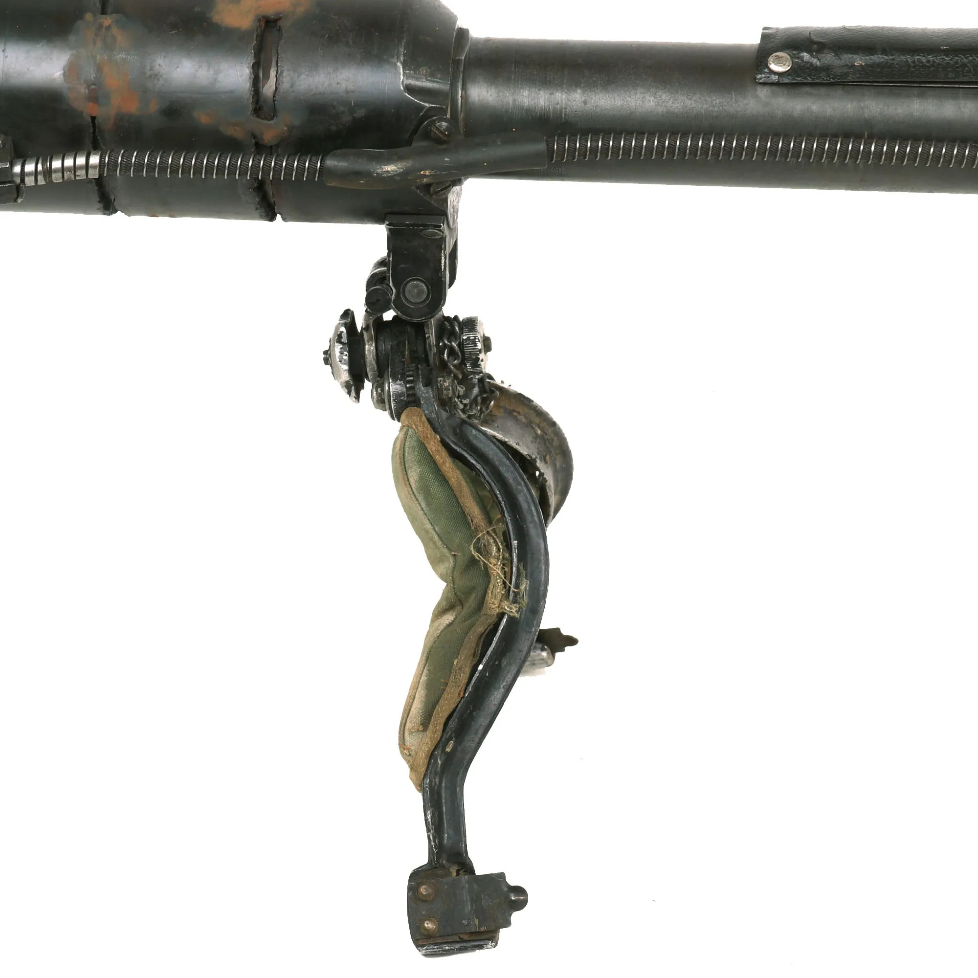 Original U.S. WWII 1945 Dated Paratrooper M18 Recoilless Rifle with Field Cover, 57mm Round in Canister & More - Inert