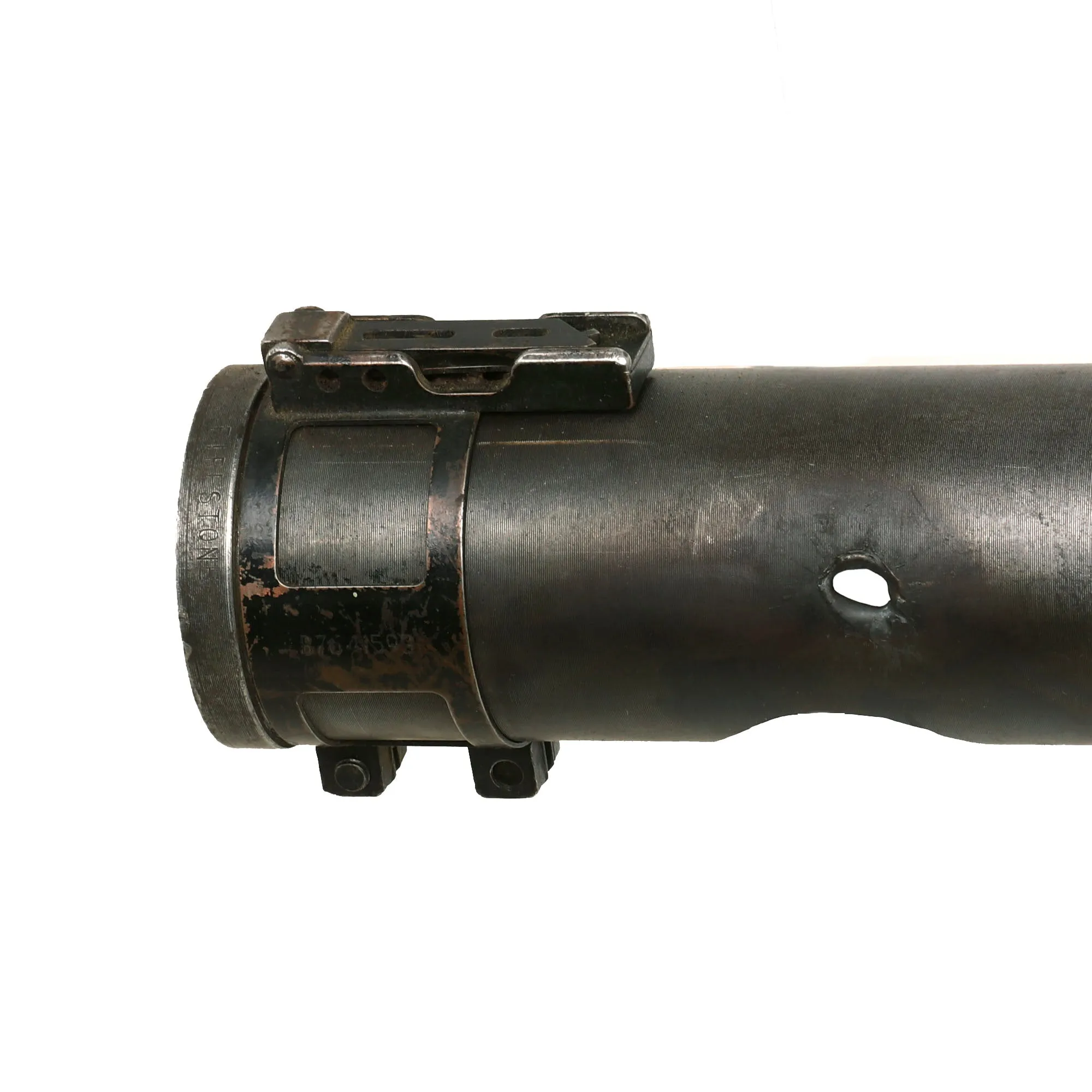 Original U.S. WWII 1945 Dated Paratrooper M18 Recoilless Rifle with Field Cover, 57mm Round in Canister & More - Inert