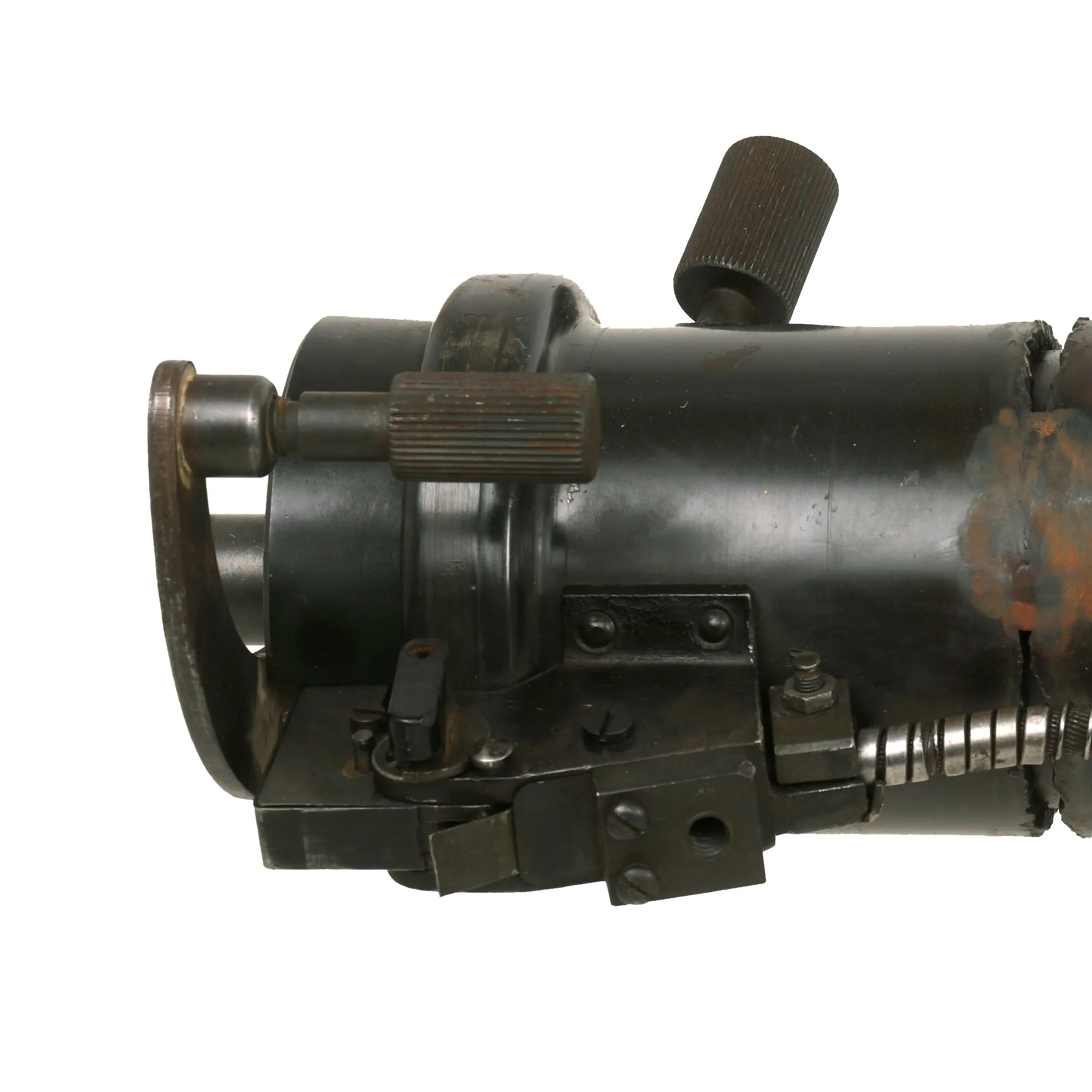Original U.S. WWII 1945 Dated Paratrooper M18 Recoilless Rifle with Field Cover, 57mm Round in Canister & More - Inert