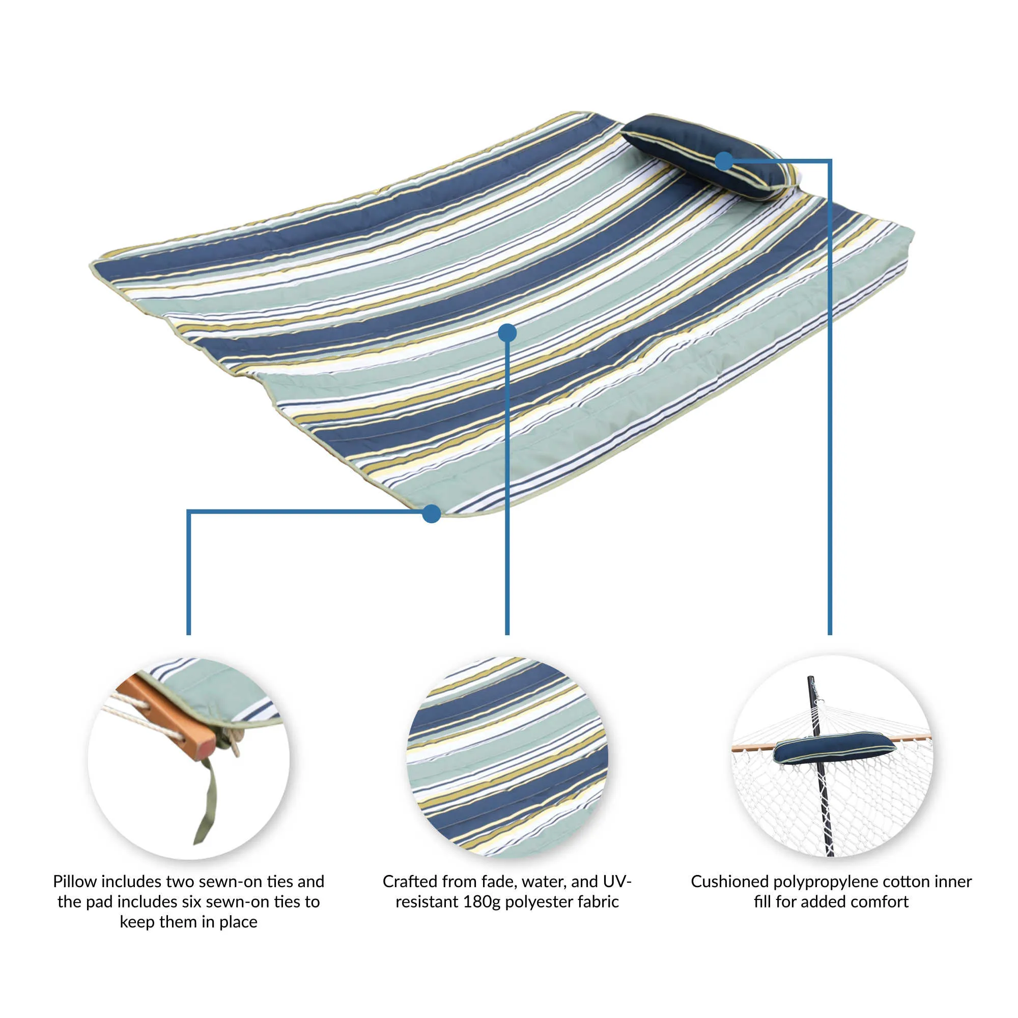 Outdoor Leisure Hammock Pillow & Pad Set