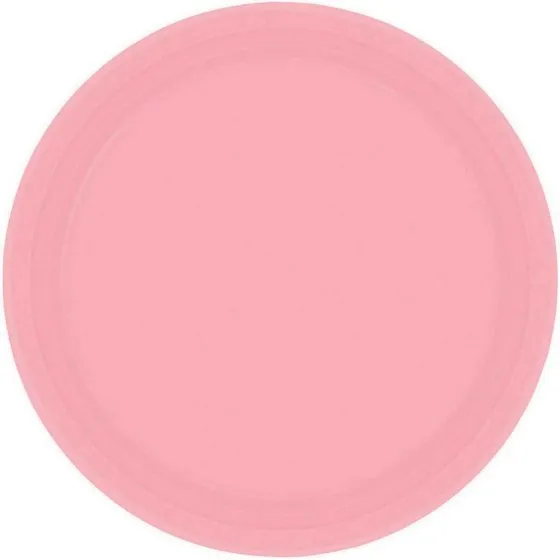 Paper Plates 23cm Round Pack of 8 Pink