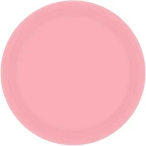 Paper Plates 23cm Round Pack of 8 Pink