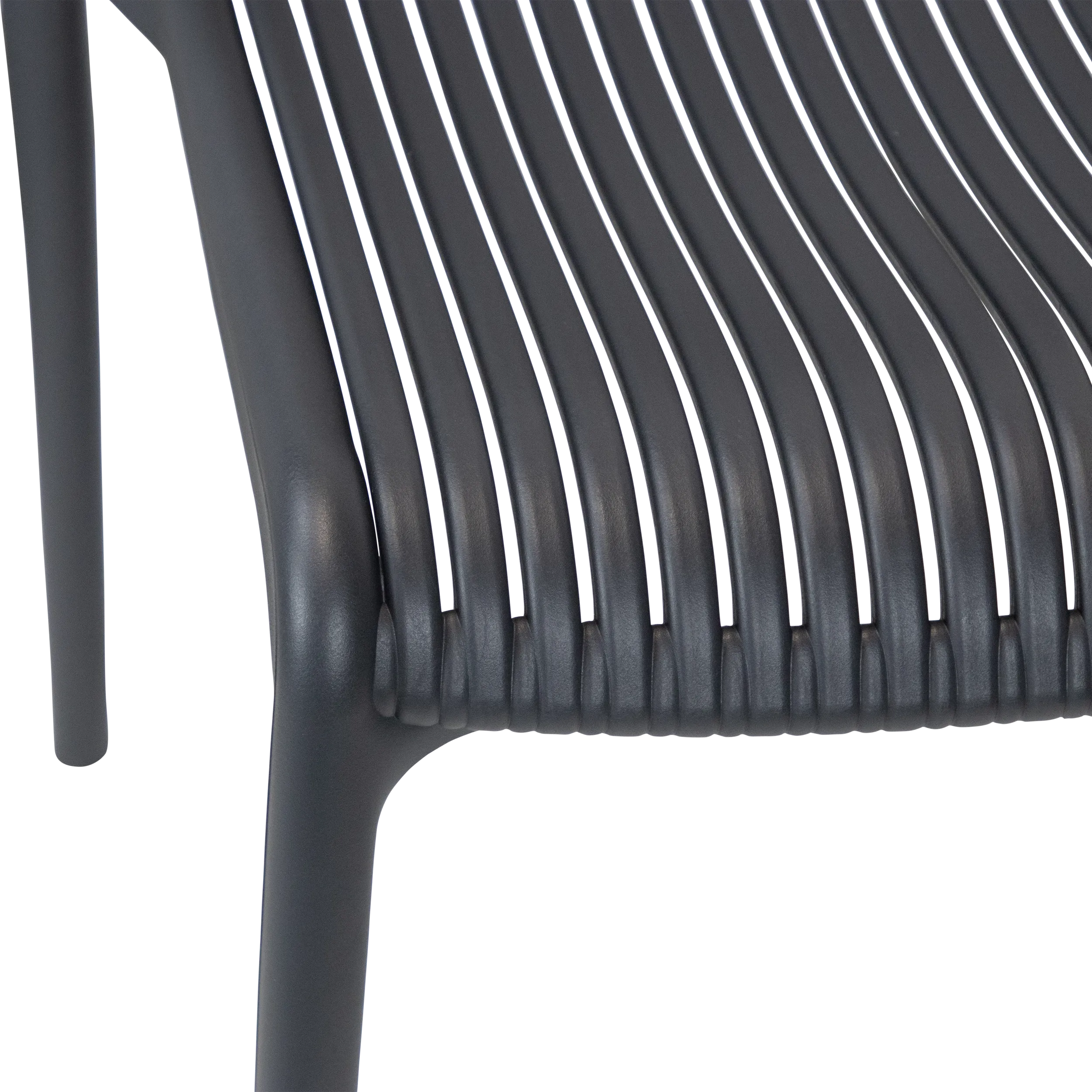 Paros UV Plastic Outdoor Chair (PP) in Gunmetal