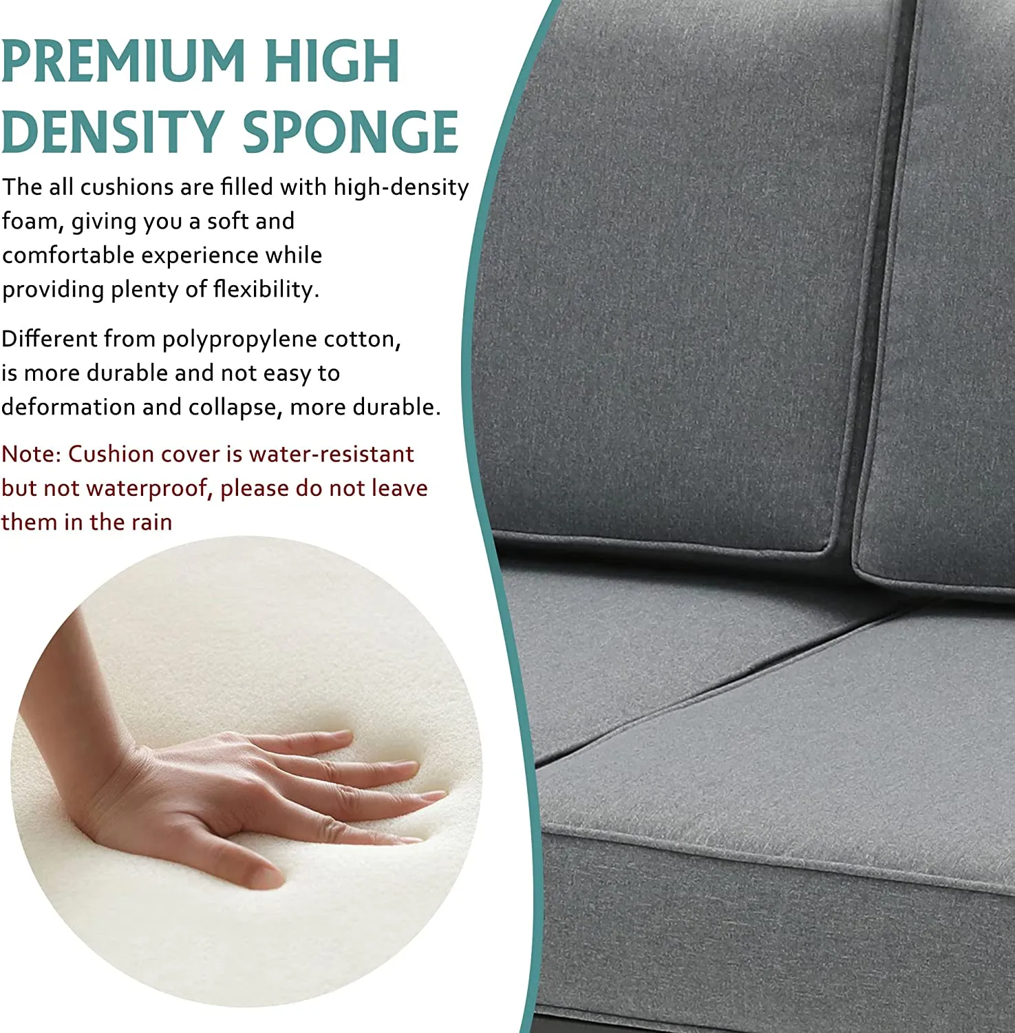 Patio Furniture Aluminum Outdoor Loveseat, All-Weather Patio Sofa Modern Metal Couch
