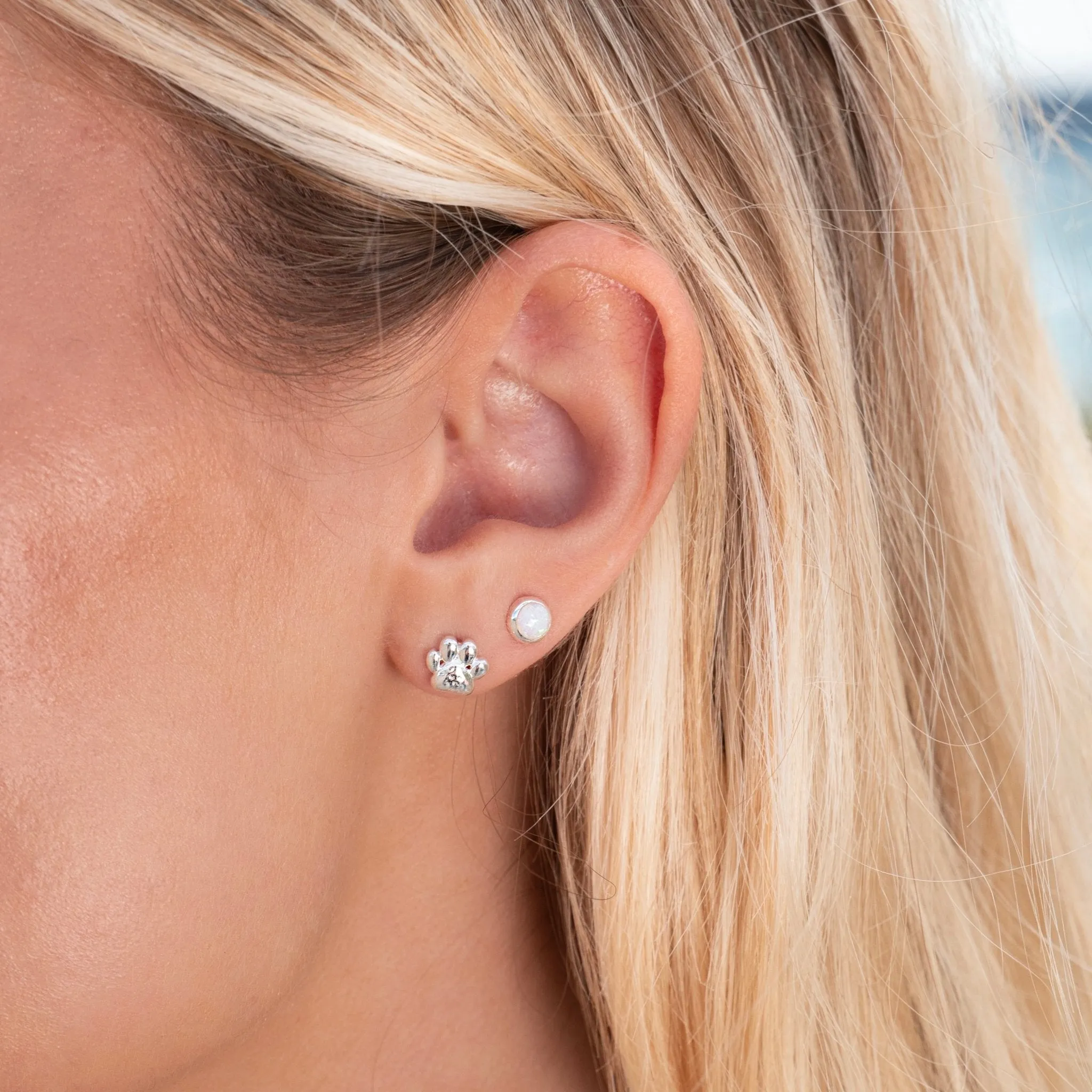 Paw print studs