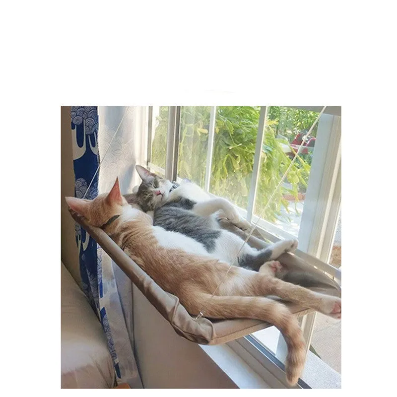 Pet Litter Sucker Hanging Cat Window Hammock /  Hamaca colgante para ventana para gatos con ventosa para arena de mascotas