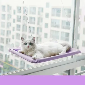 Pet Litter Sucker Hanging Cat Window Hammock /  Hamaca colgante para ventana para gatos con ventosa para arena de mascotas