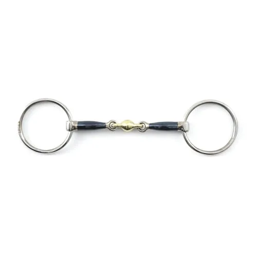 Premier Equine Sweet Iron Loose Ring Snaffle with Brass Alloy Lozenge