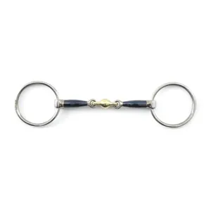 Premier Equine Sweet Iron Loose Ring Snaffle with Brass Alloy Lozenge