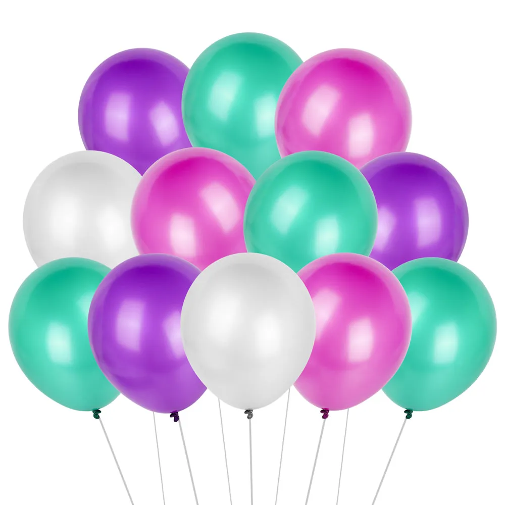 PROLOSO 142 Pcs Unicorn Theme Party Supplies Set (Serves 16 guests) with Disposable Tableware Cutlery, Headband, Happy Birthday Banner, Pink Foil Fringe Curtain and Balloons
