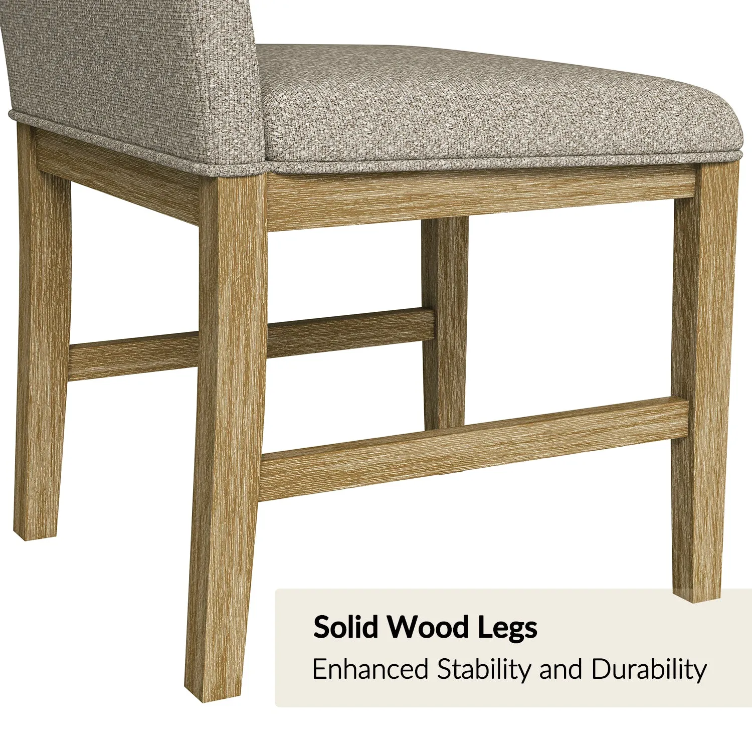 Reynold Modern Upholstered Dining Chair with Solid Wood Leg Set of 2/4/6