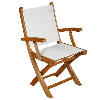 Rinjani Teak 7pc Outdoor Dining Set (Teak 94" Rectangular Table with 6 Teak Yacht Folding Armchairs)