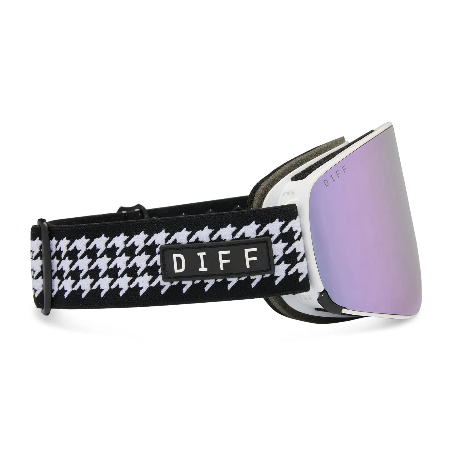 SNOW GOGGLES - FROST   HOUNDSTOOTH   LILAC MIRROR   POLARIZED GOGGLES & FREE AURORA PINK LENS